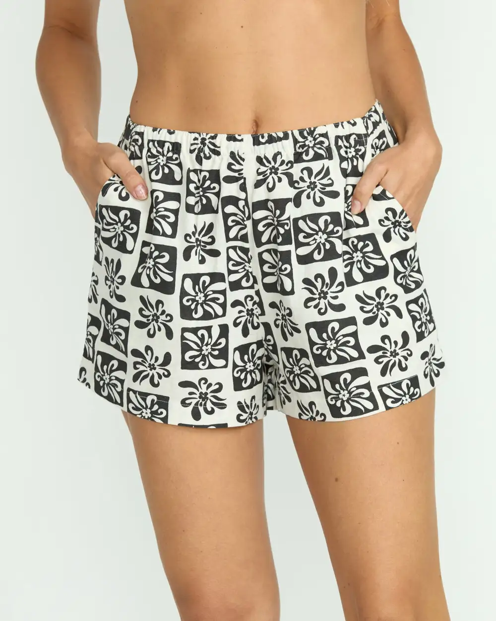 Sun Fade Printed Shorts - Black Sands