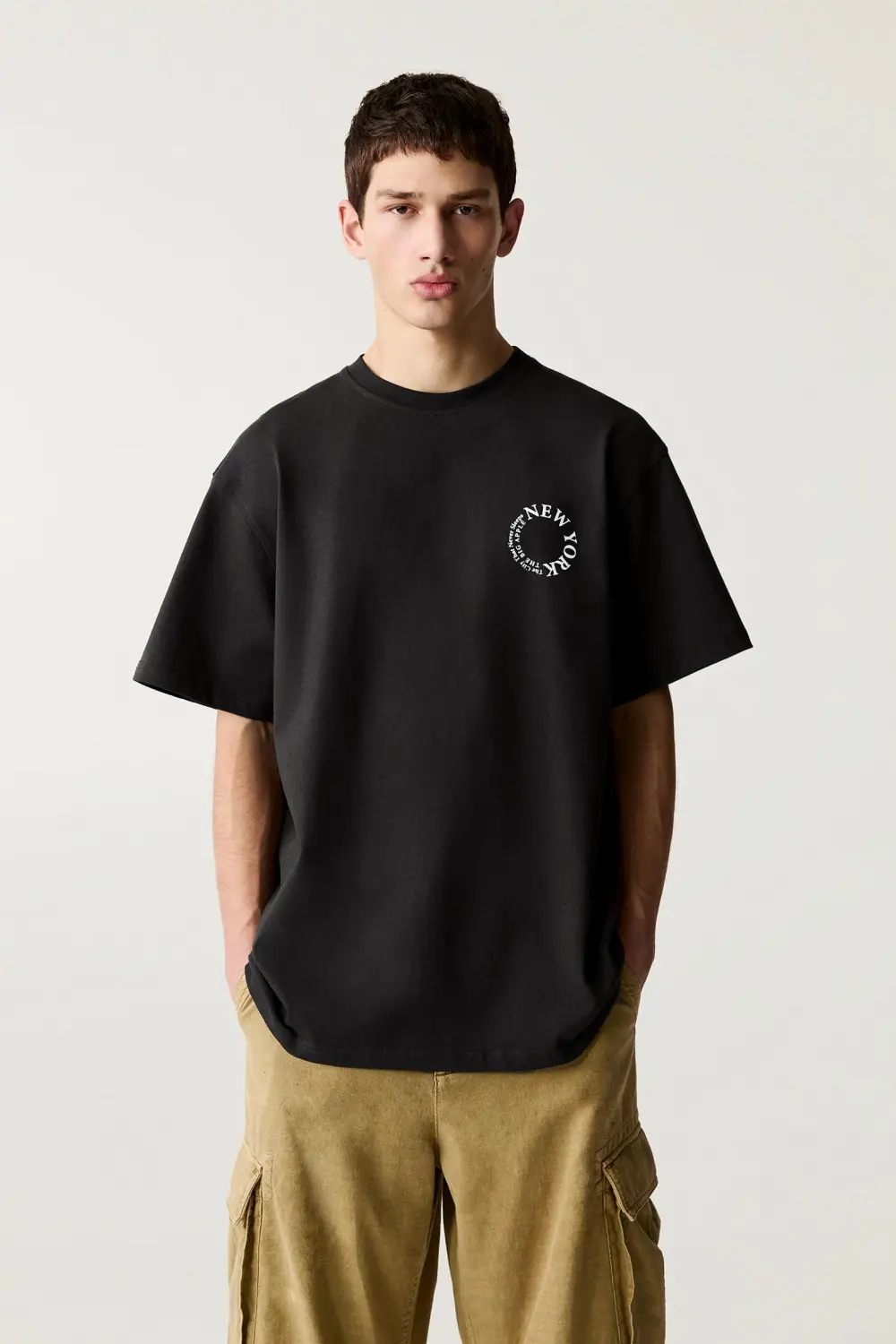Black New York graphic T-shirt