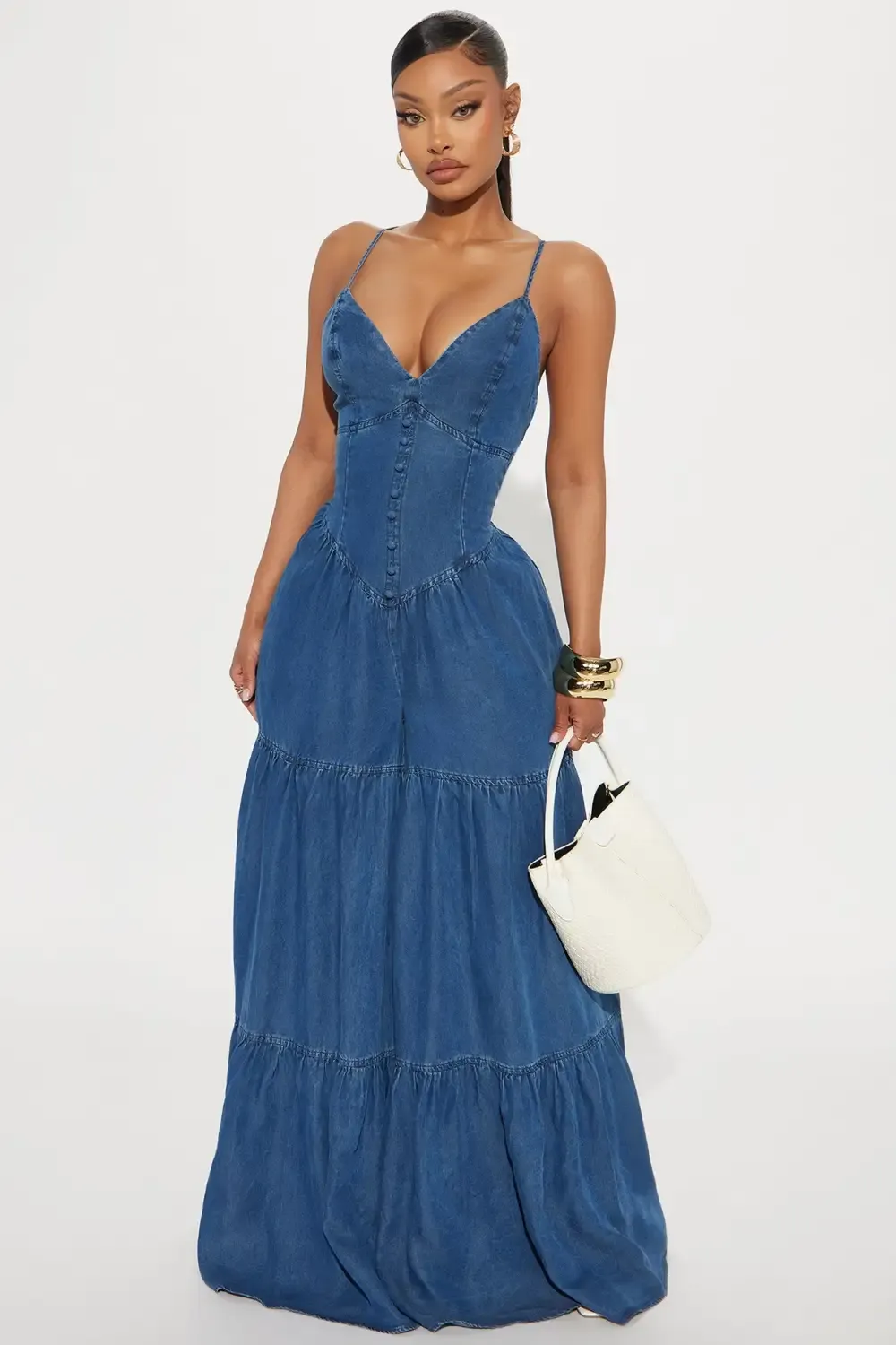 Skylar Denim Jumpsuit - Dark Wash