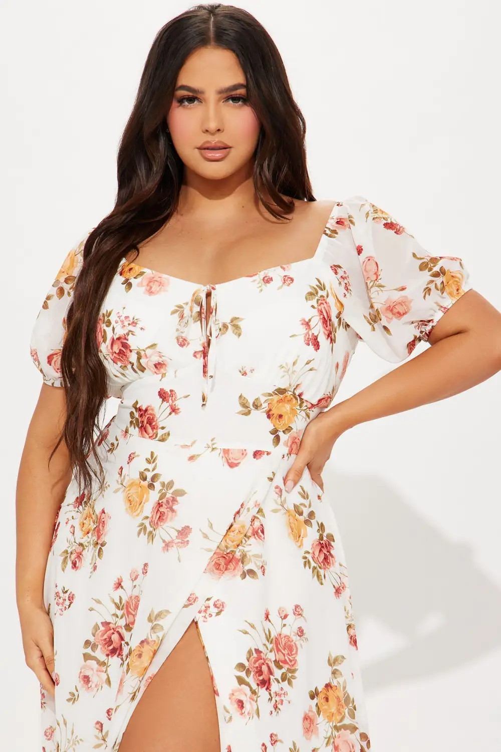Daniela Floral Maxi - White/combo