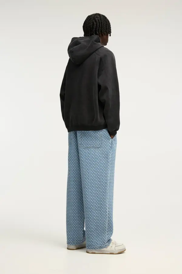 Baggy jacquard jogger jeans