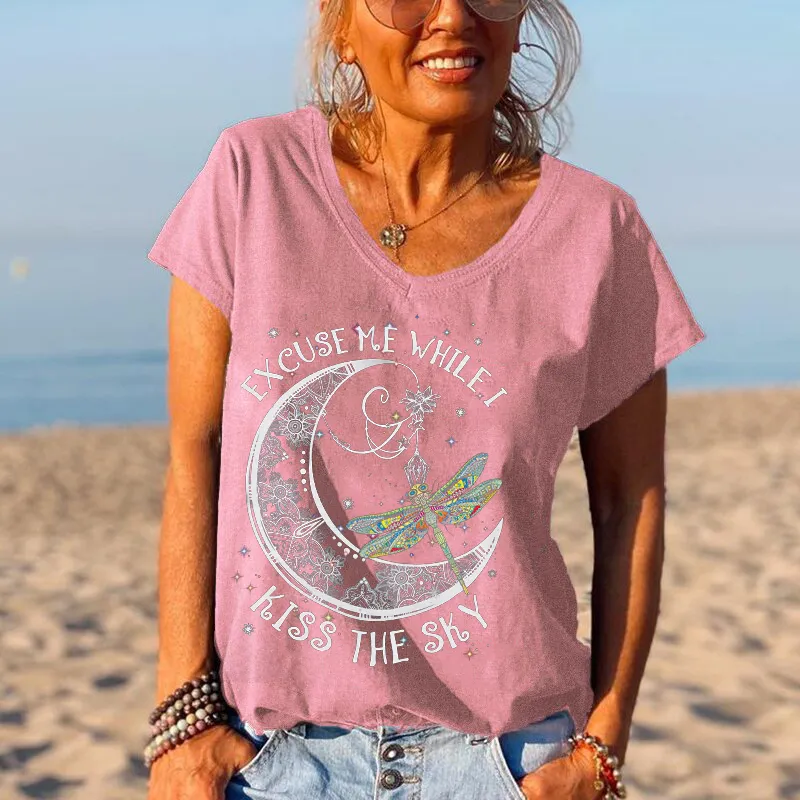 Excuse Me While I Kiss The Sky Dragonfly Tees