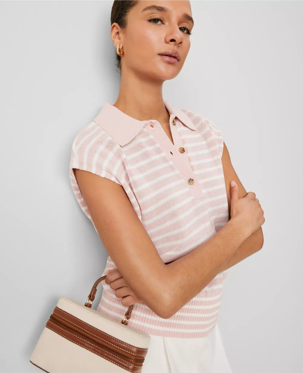 Weekend Collection Striped Wedge Sweater