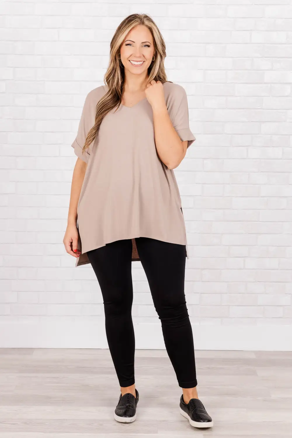 Comfy Travels Top, Ash Mocha