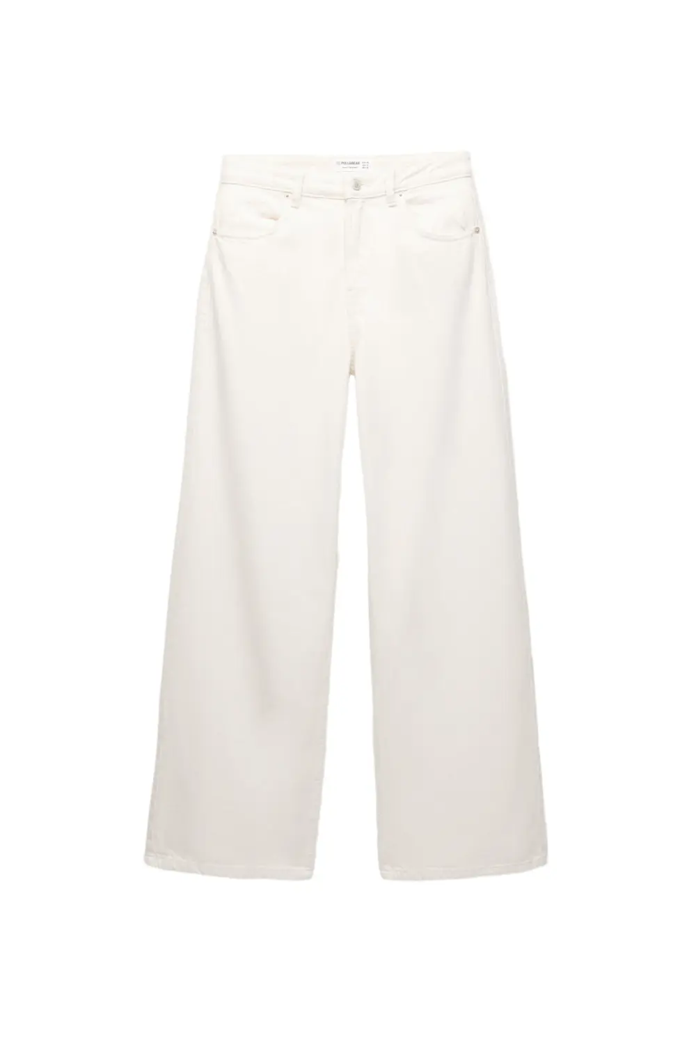 Jeans wide leg tiro alto