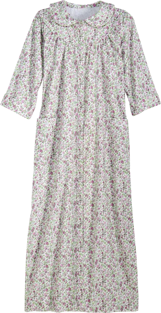 Women's Portuguese Cotton Flannel Snap-Front Robe