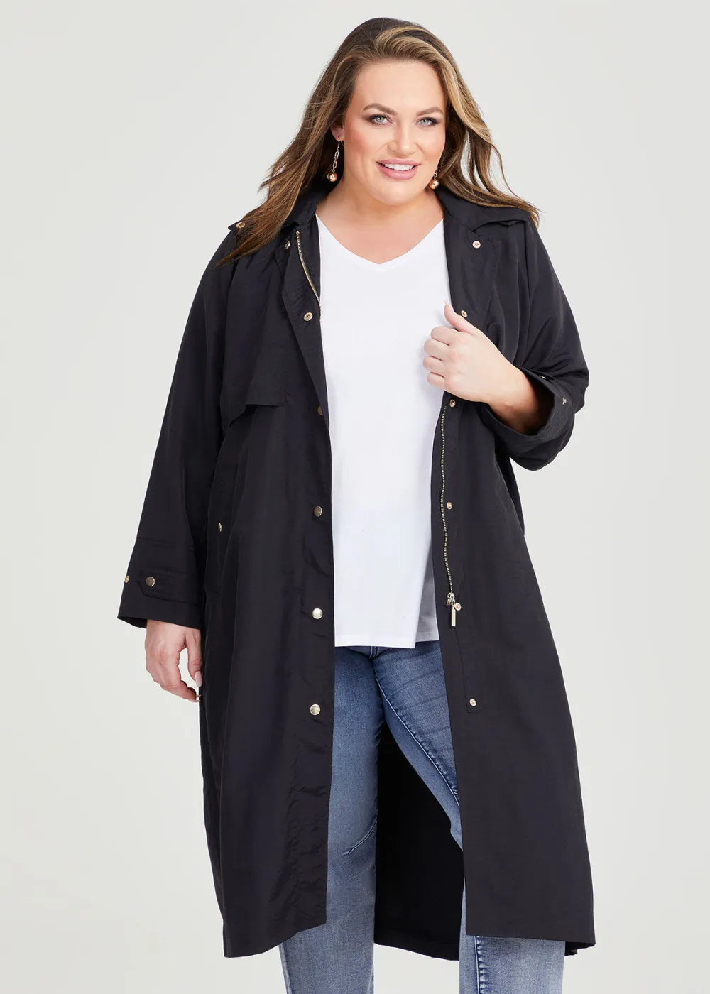 Weekend Zip Trench Coat
