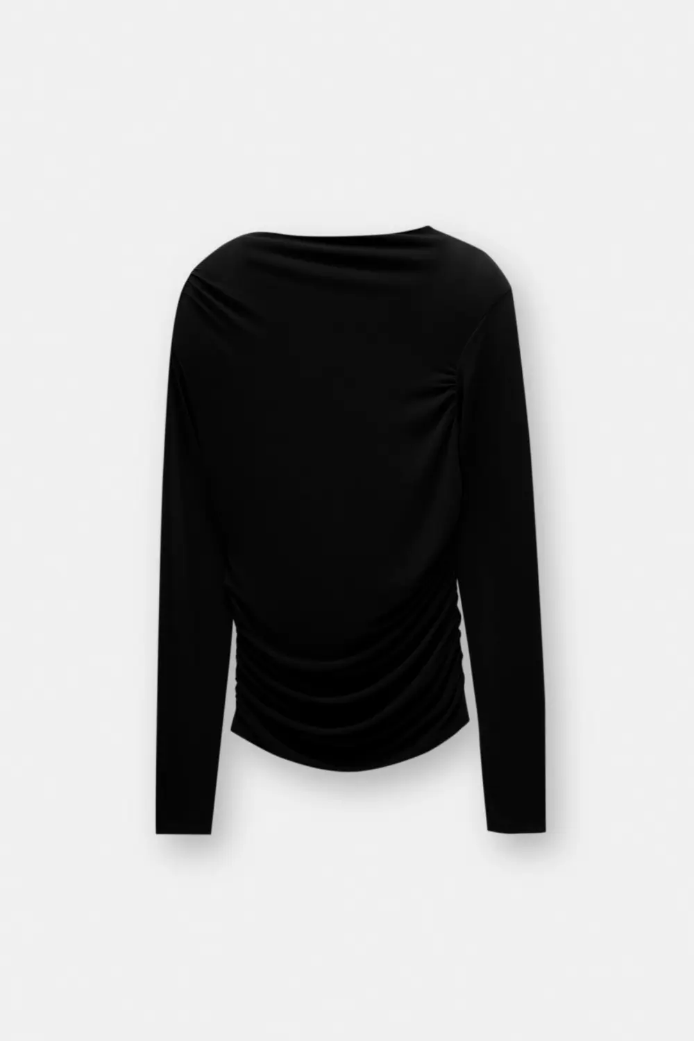 Gathered long sleeve top