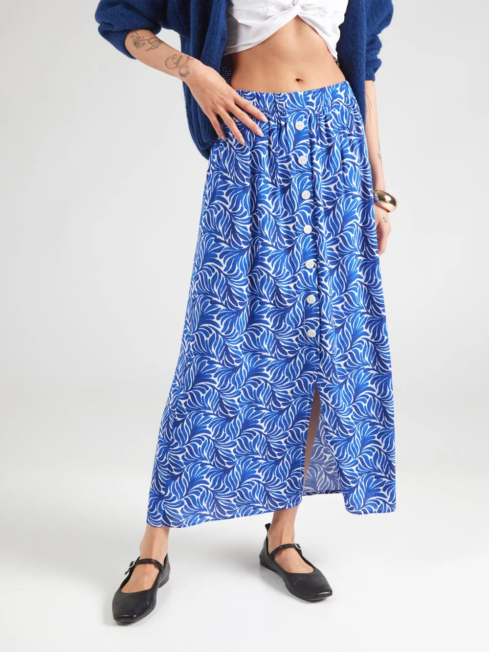 Smooth Fabric Casual Style A-line Skirt