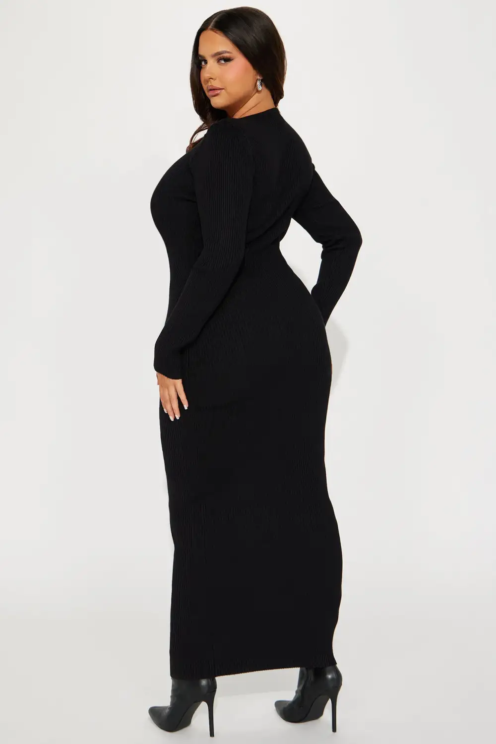Sara Sweater Maxi Dress - Black