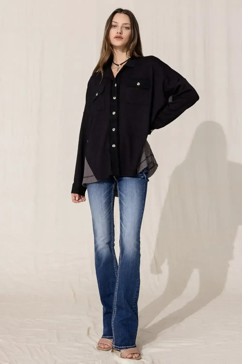 Knit Button Up Shirt