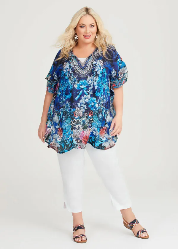 Natural Blue Jewels Kaftan
