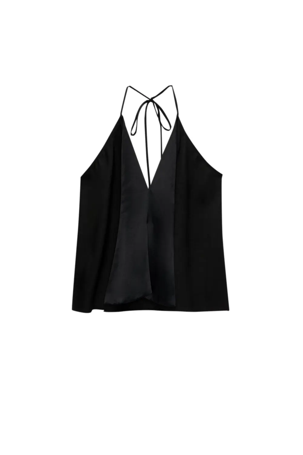 Satin top with lapels
