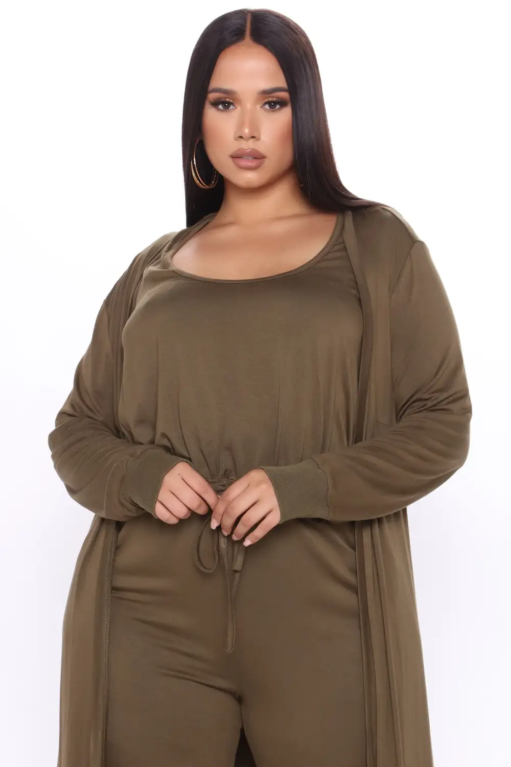 Journey Together 2 Pc Jumpsuit - Olive