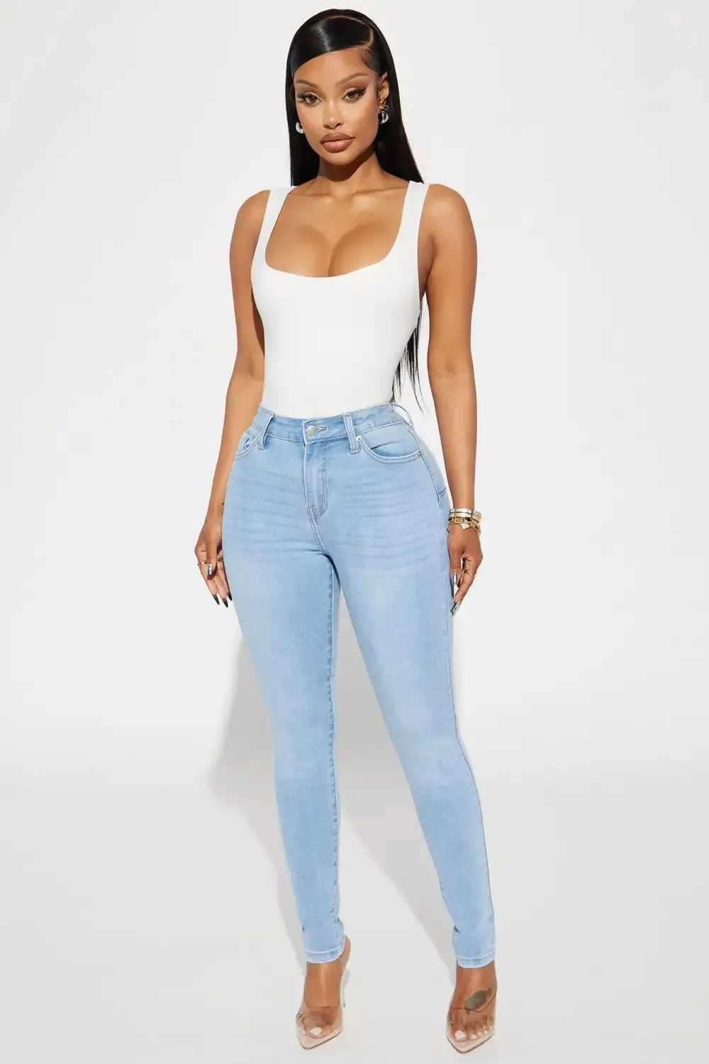 All The Right Places Sculpting Stretch Skinny Jeans - Light Wash