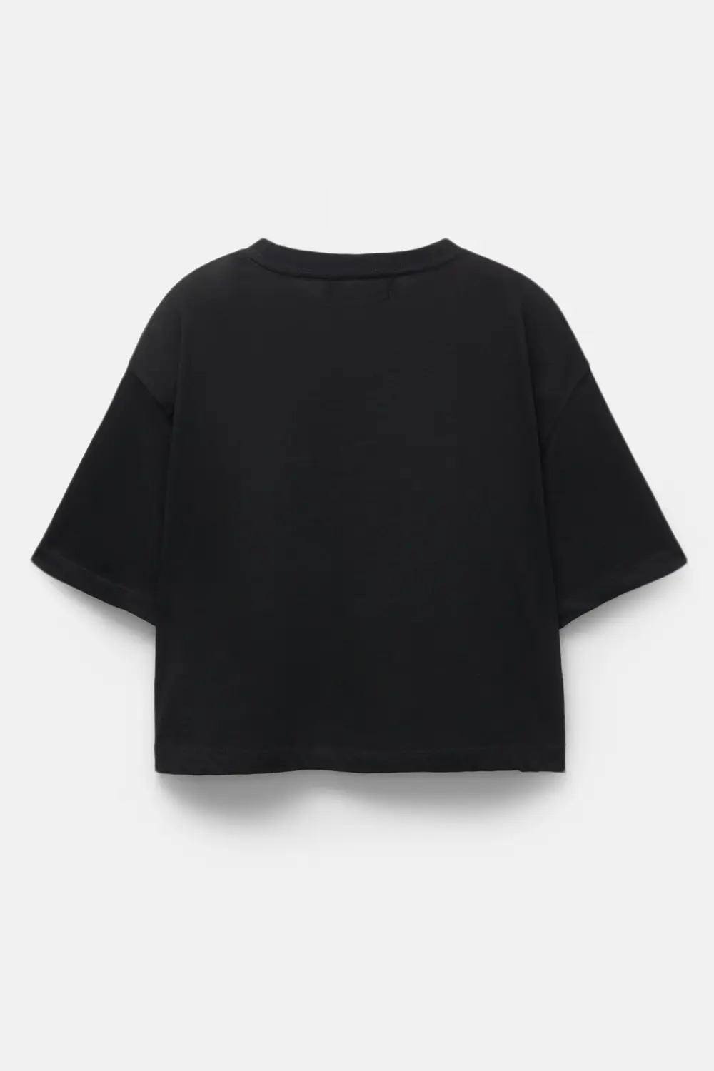 Camiseta cropped manga corta