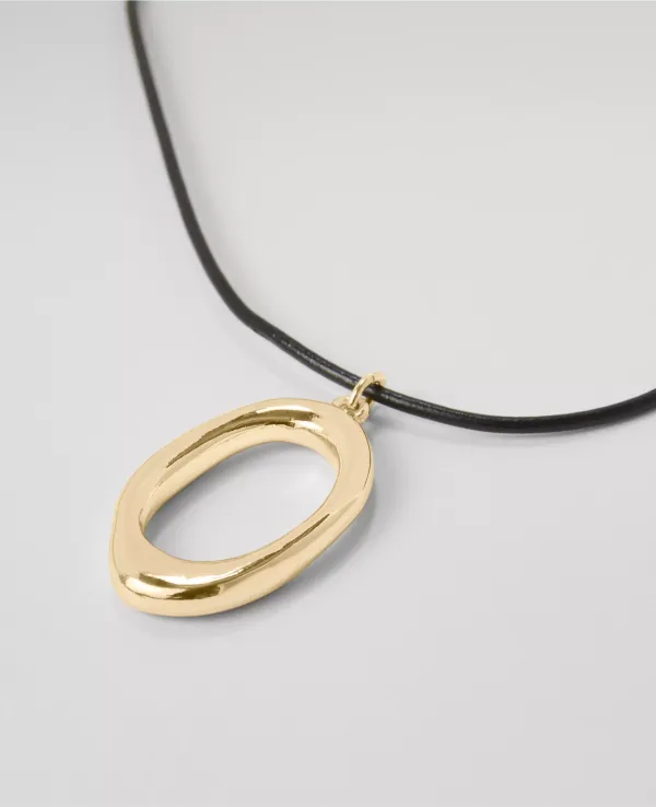 Open Nugget Cord Necklace