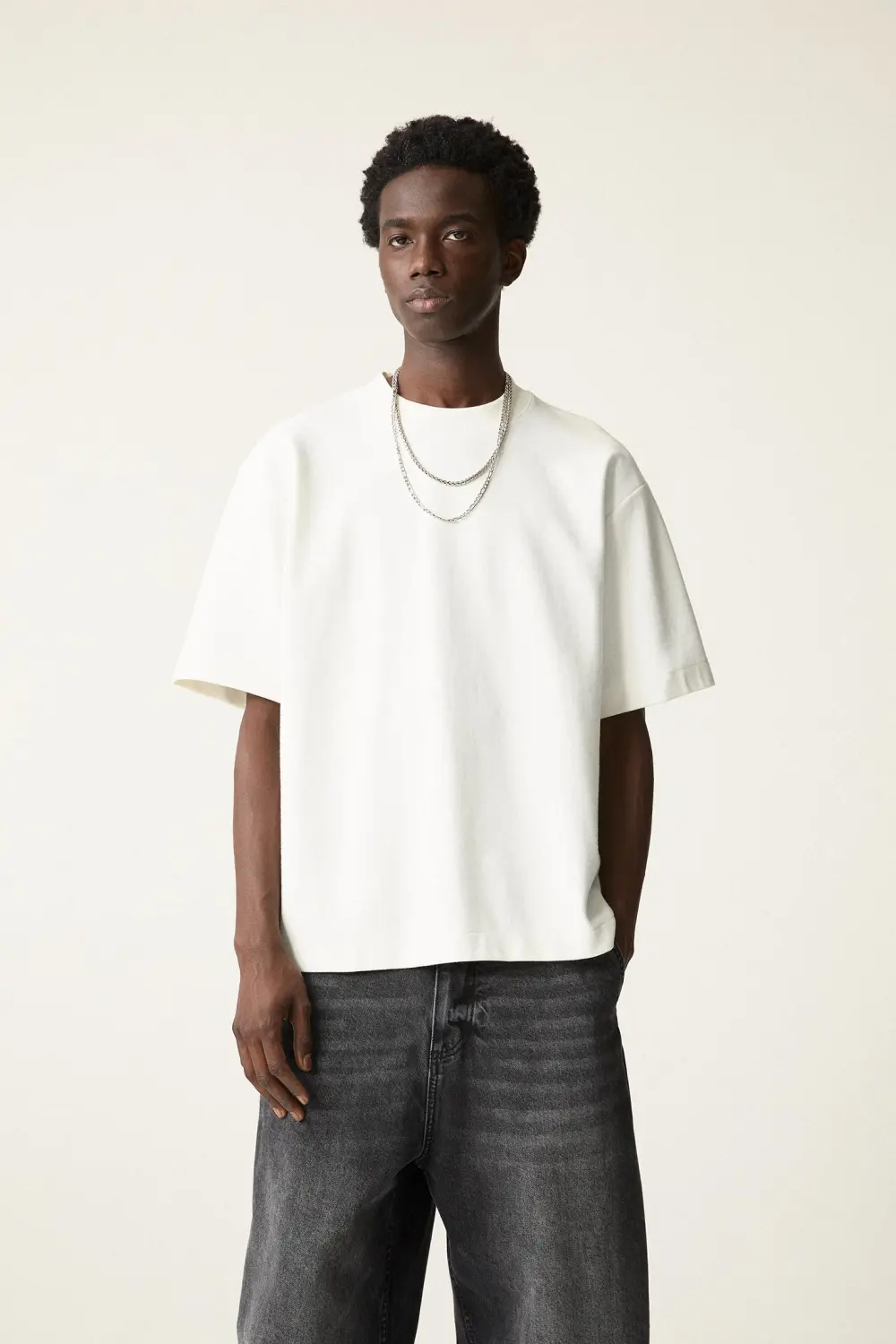 Textured short sleeve sweatshirt