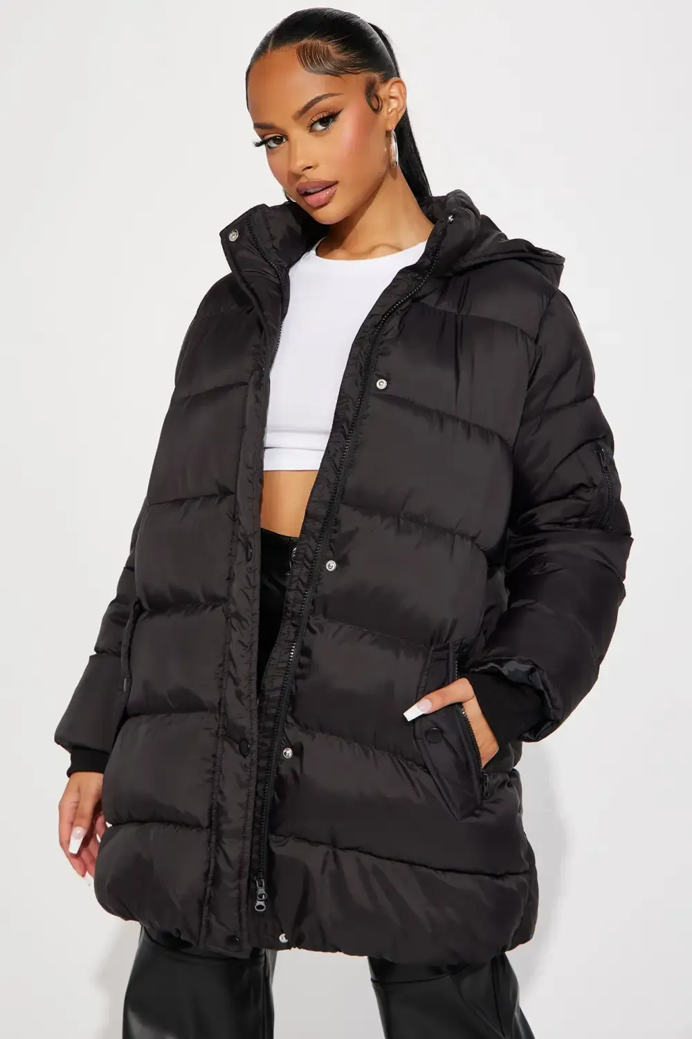 Snow Storm Puffer Jacket - Black