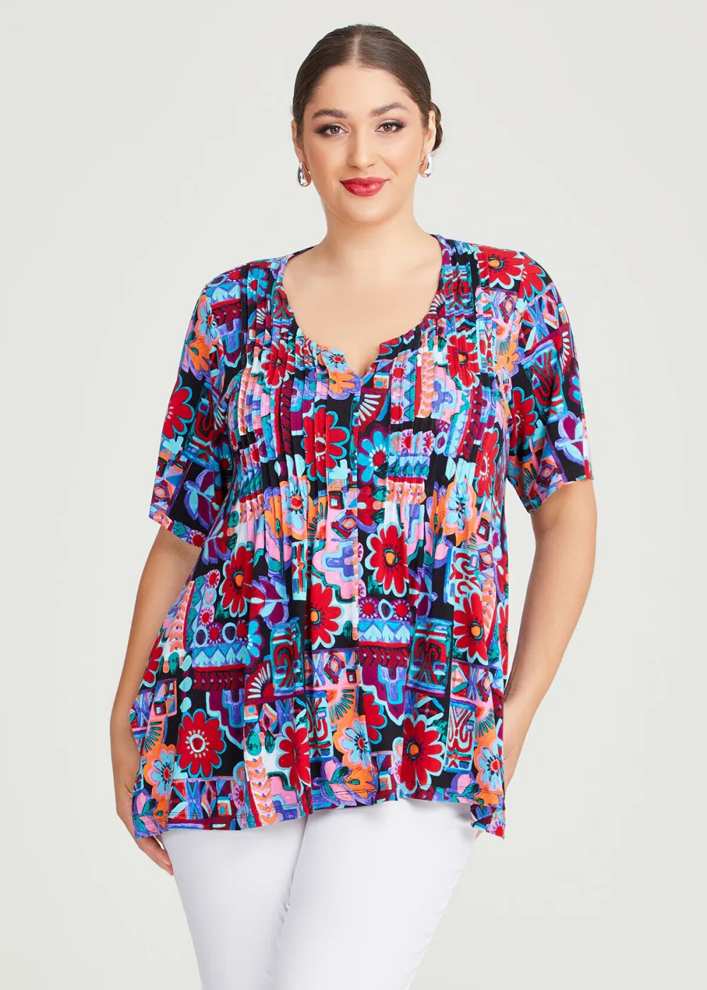 Natural Portifino Pintuck Top
