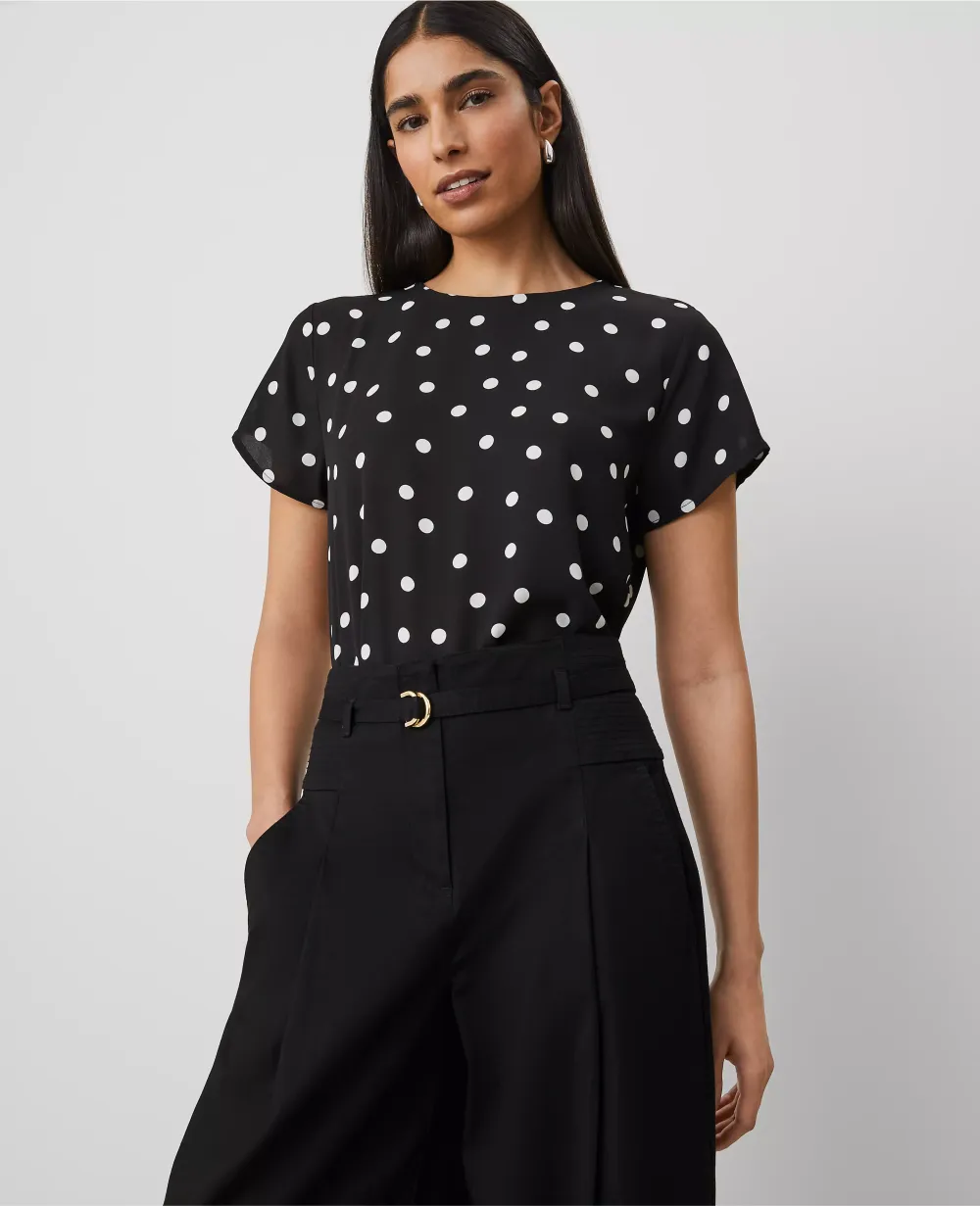 Dotted Mixed Media Tee