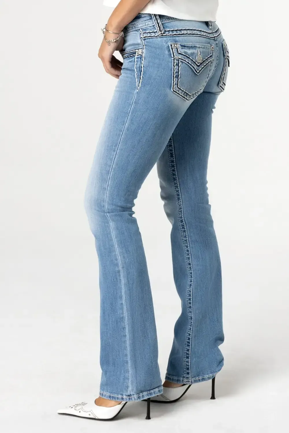 Cleo Stitched Bootcut Jeans