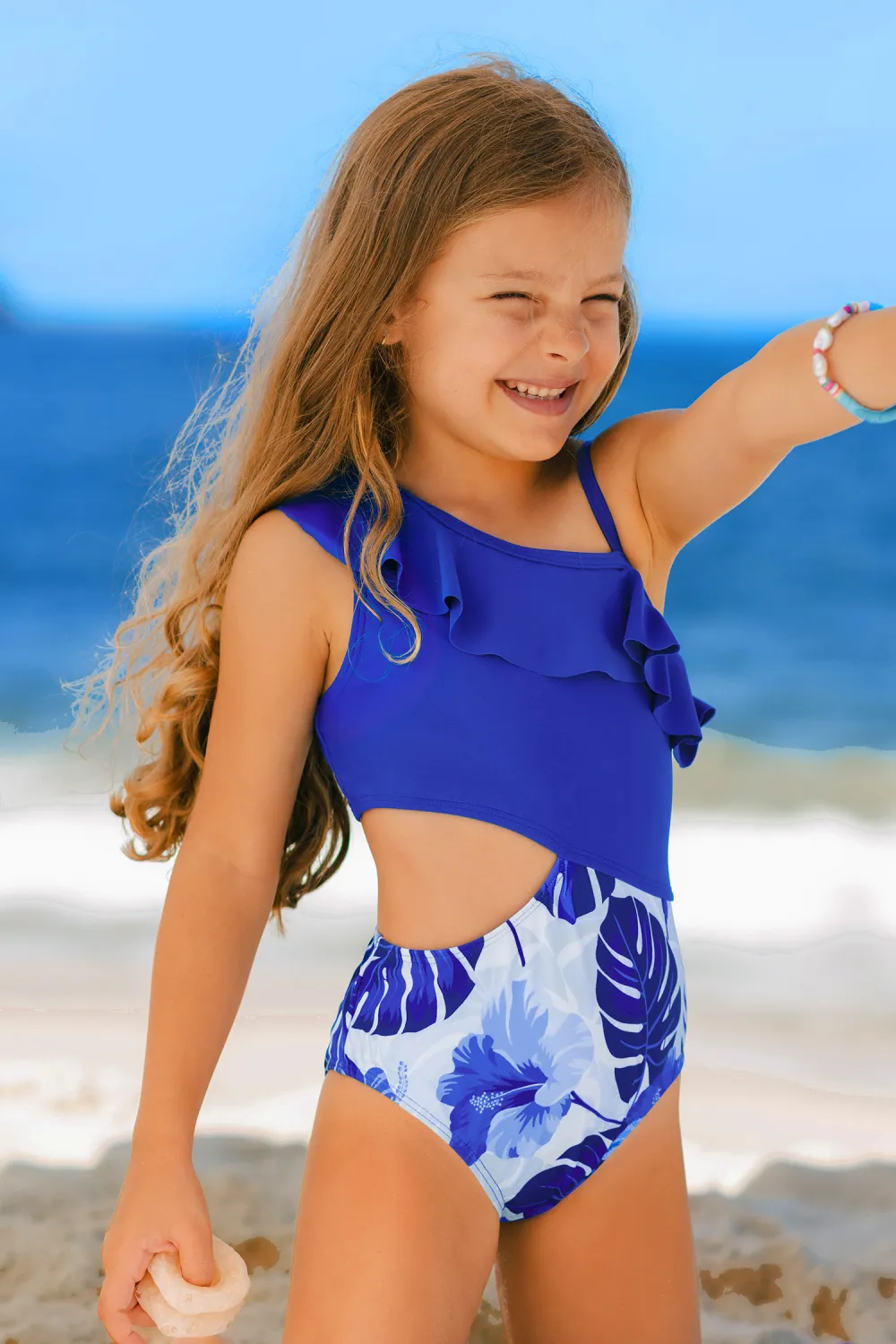 Sandcastle Dreams Tropical One-Piece Swimsuit