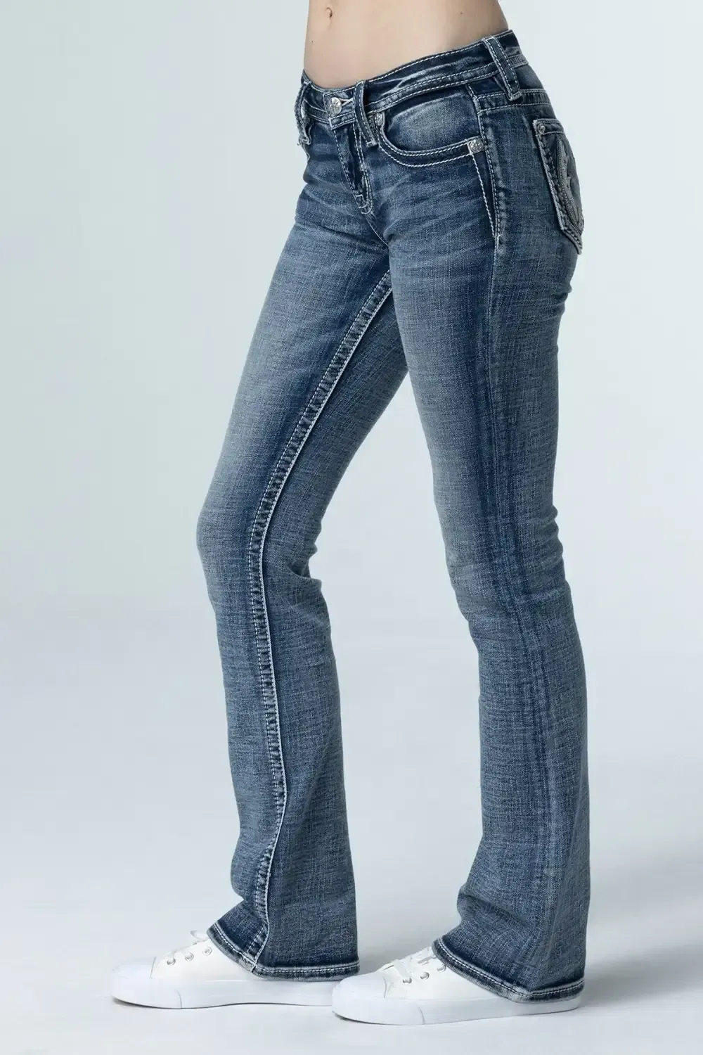 Subtle Star Horseshoe Bootcut Jeans