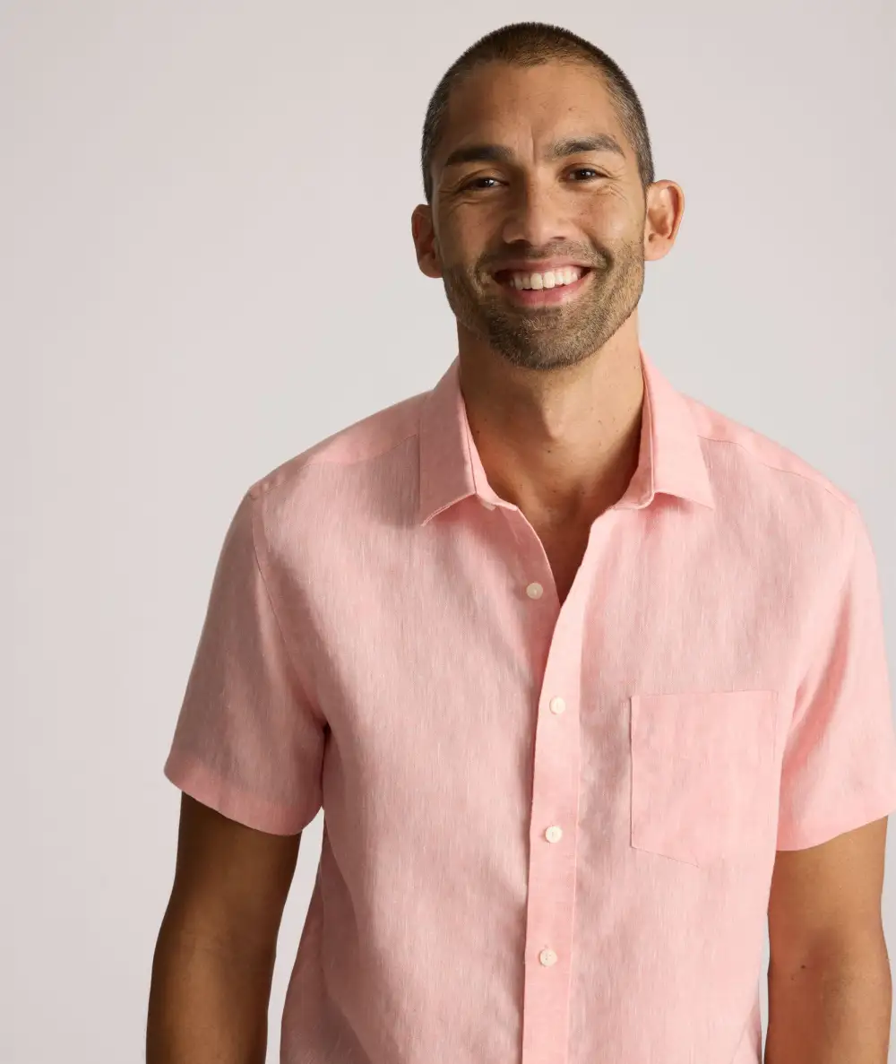 Wrinkle-Resistant Linen Short-Sleeve Cameron Shirt