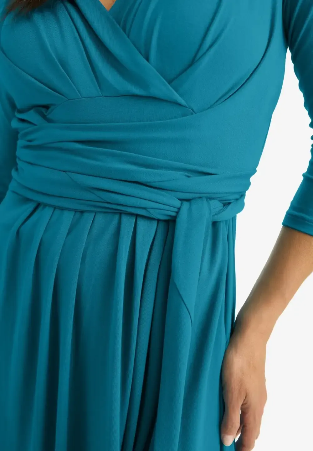 Sweetheart Wrap Midi Dress