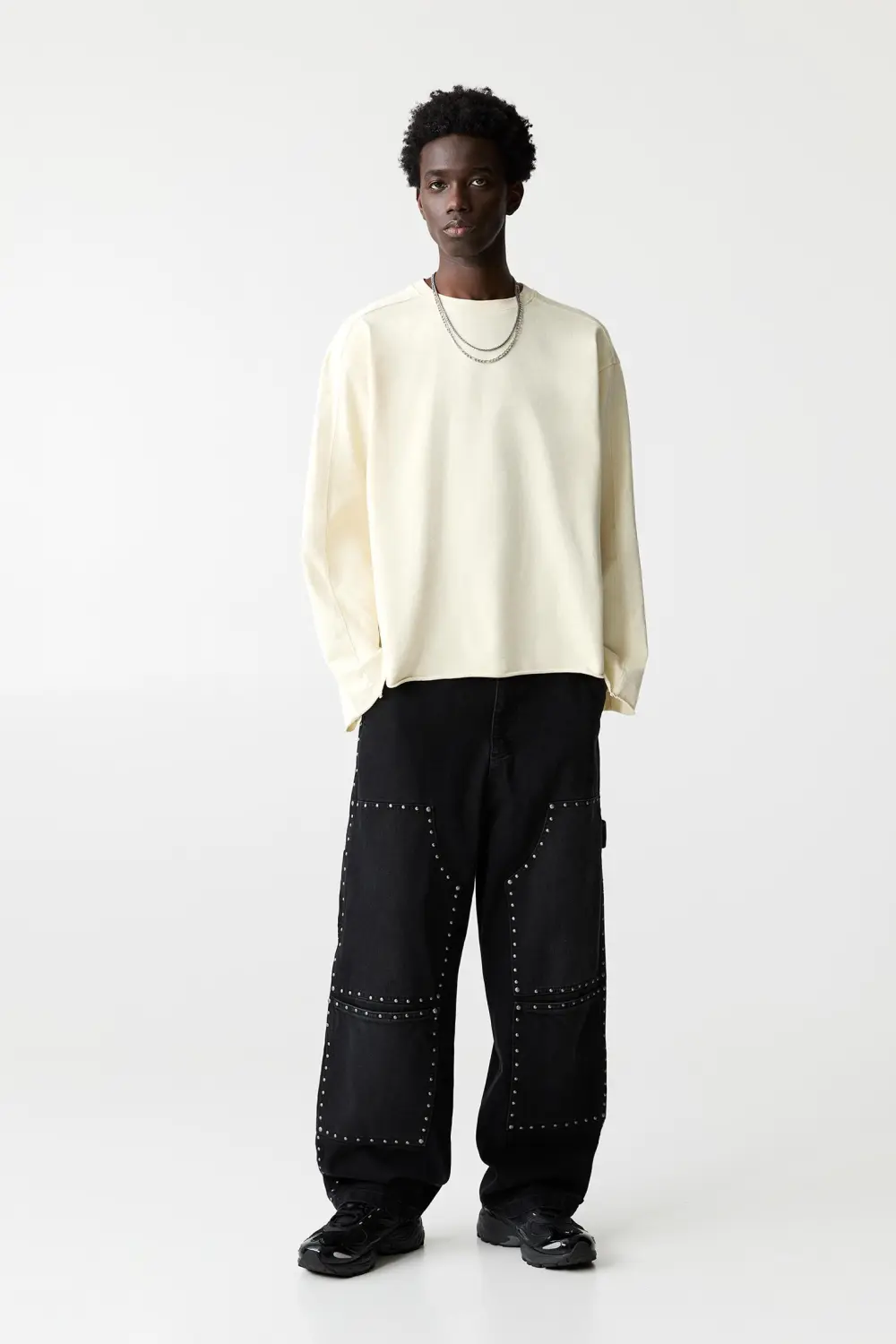 Studded carpenter jeans