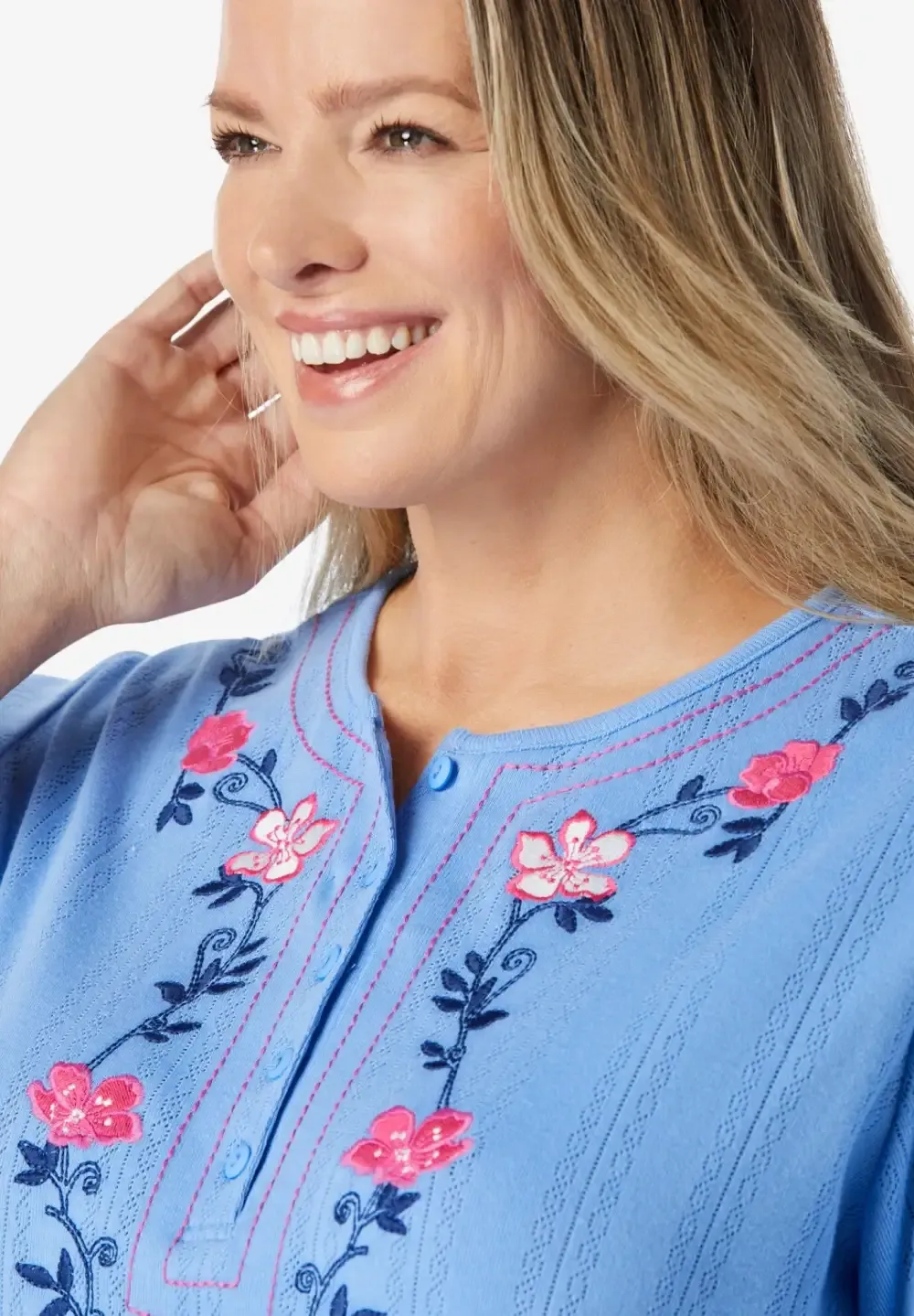7-Day Embroidered Pointelle Tunic