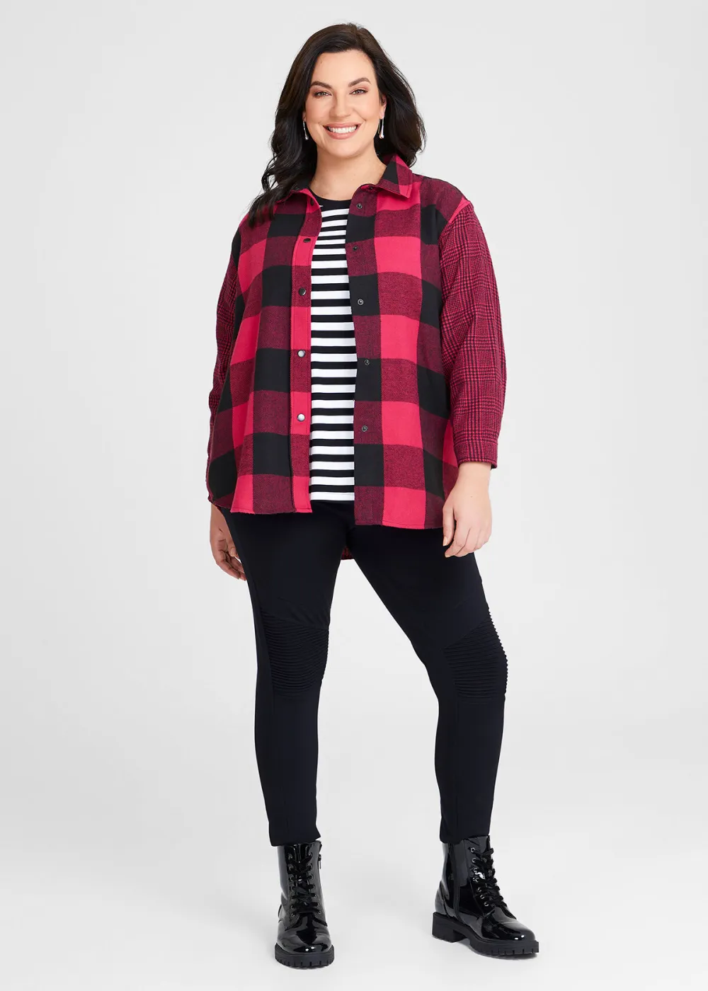 Multi Check Shacket