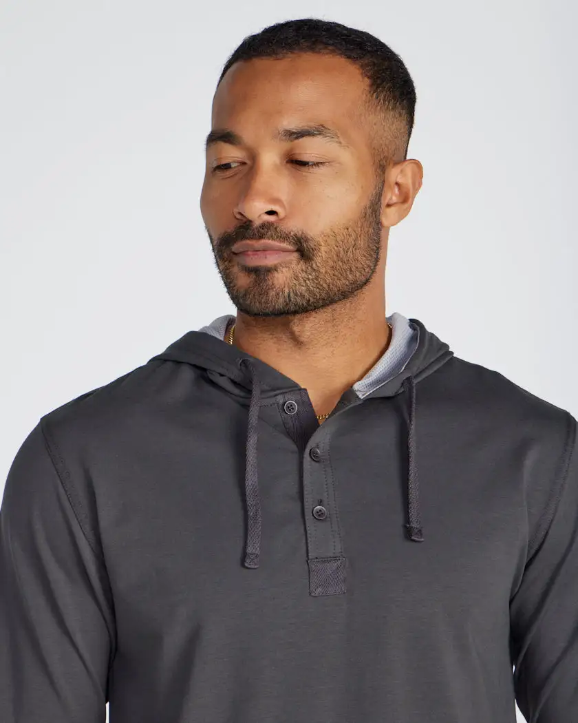 Drop-Cut: Lux Hooded Henley