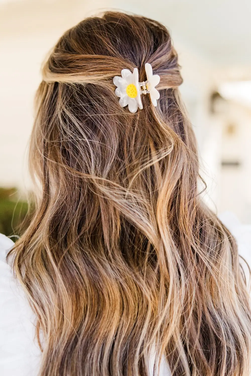 You're My Sunflower Hair Claw, White