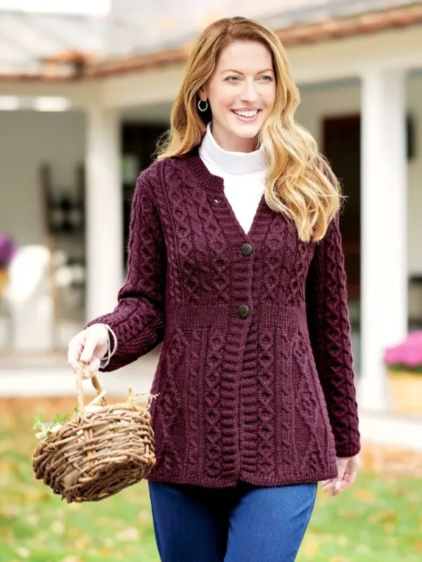 Women's Irish Wool A-Line Cardigan
