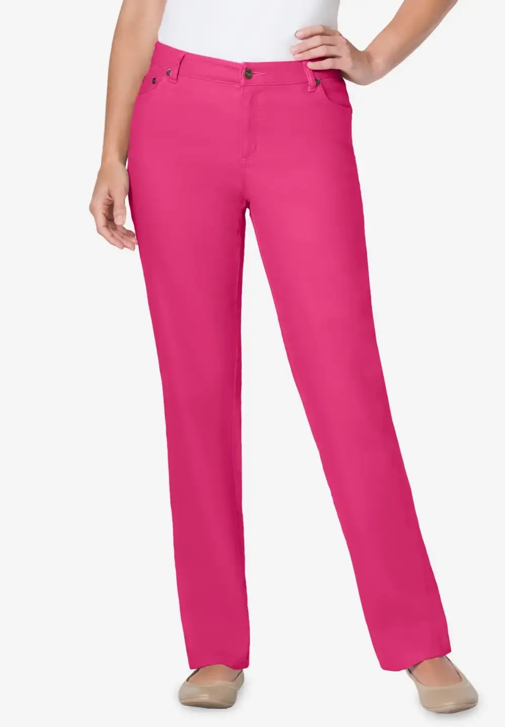 Straight-Leg Stretch Denim Jean