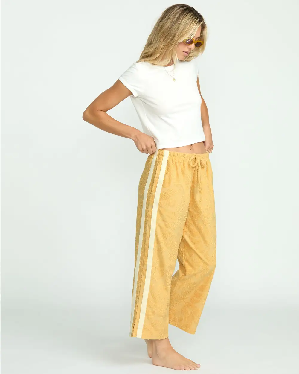 Sun Palm Terry Pants - Gold Coast