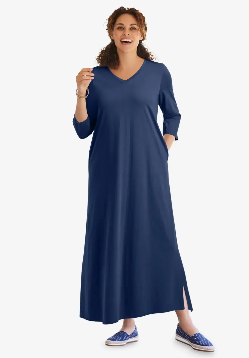 V-Neck Tee Dress