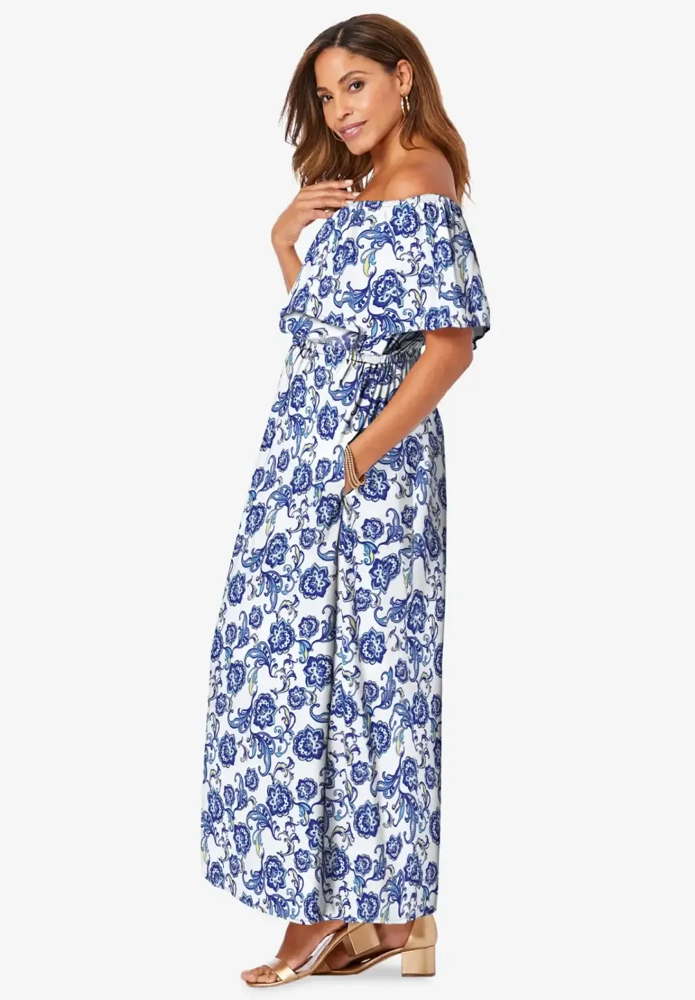 Off-The-Shoulder Maxi Dress