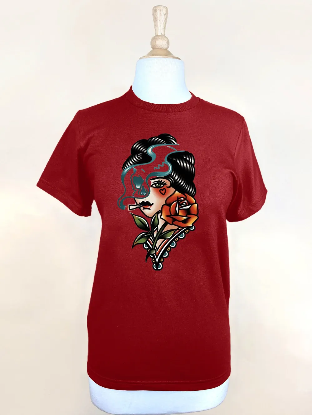 Smoking Woman Comfortable Graphic Tee