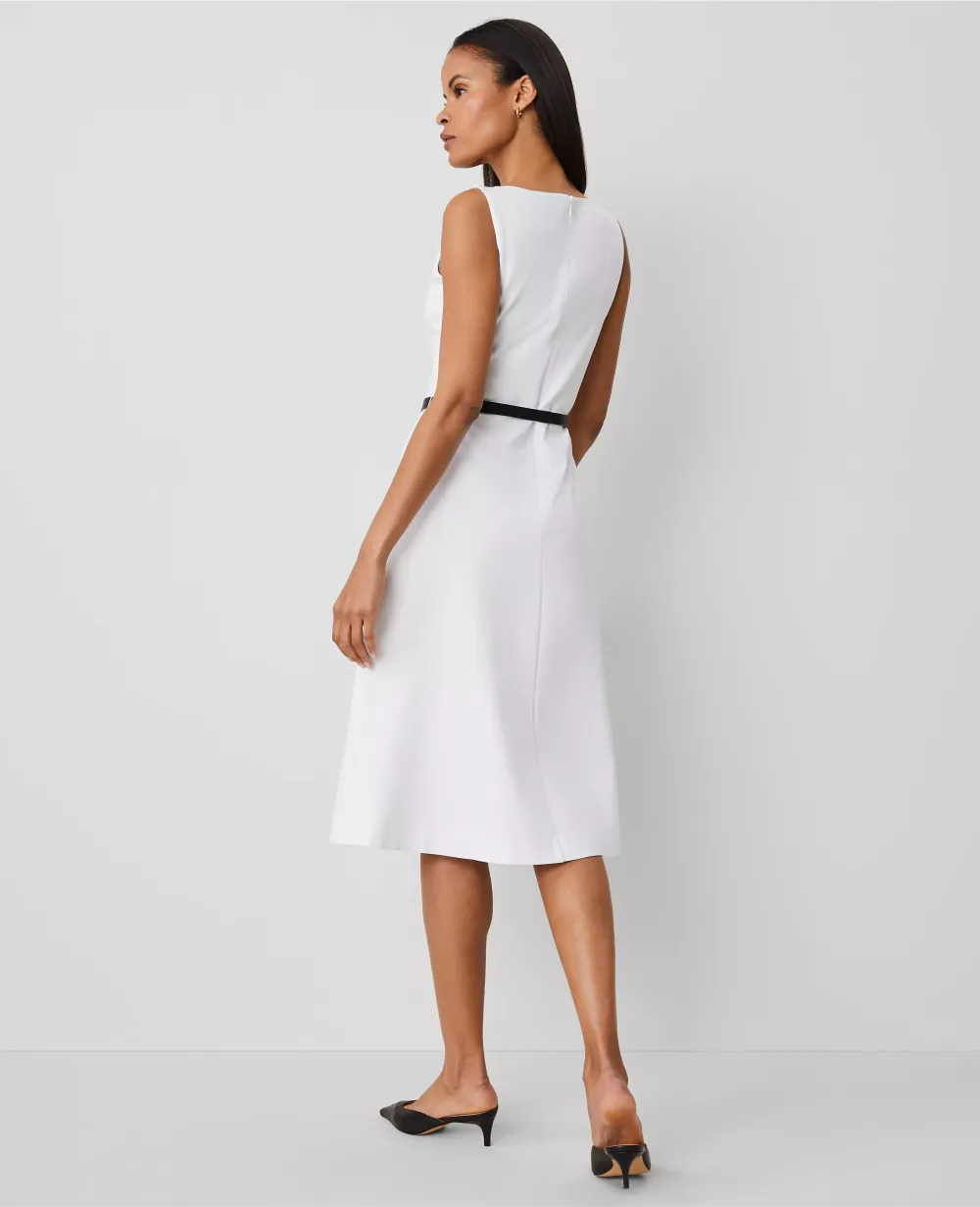 Ponte Sleeveless Midi Dress