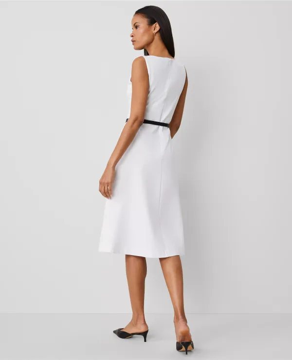 Ponte Sleeveless Midi Dress