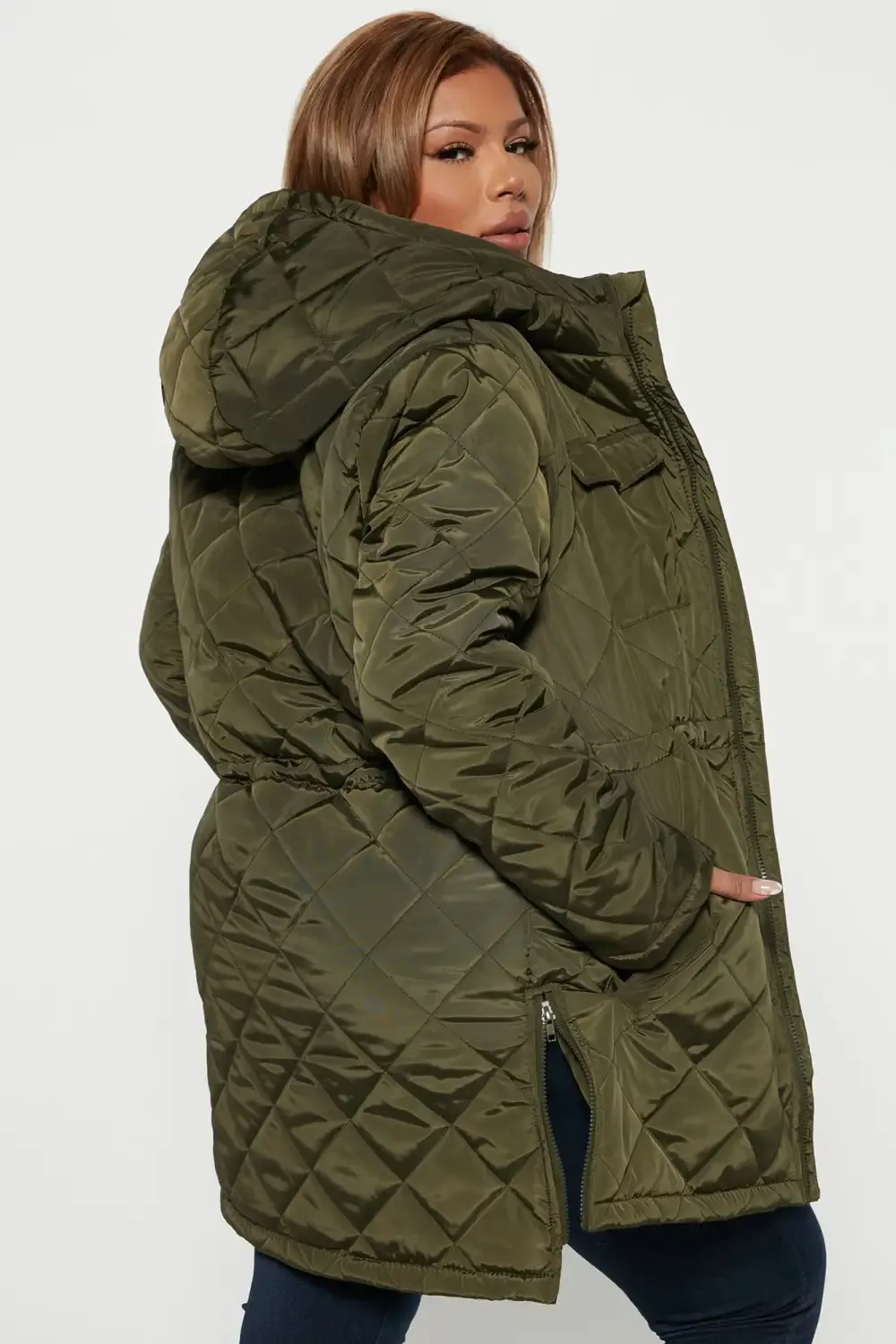Walks In The Woods Quilted Jacket - Olive