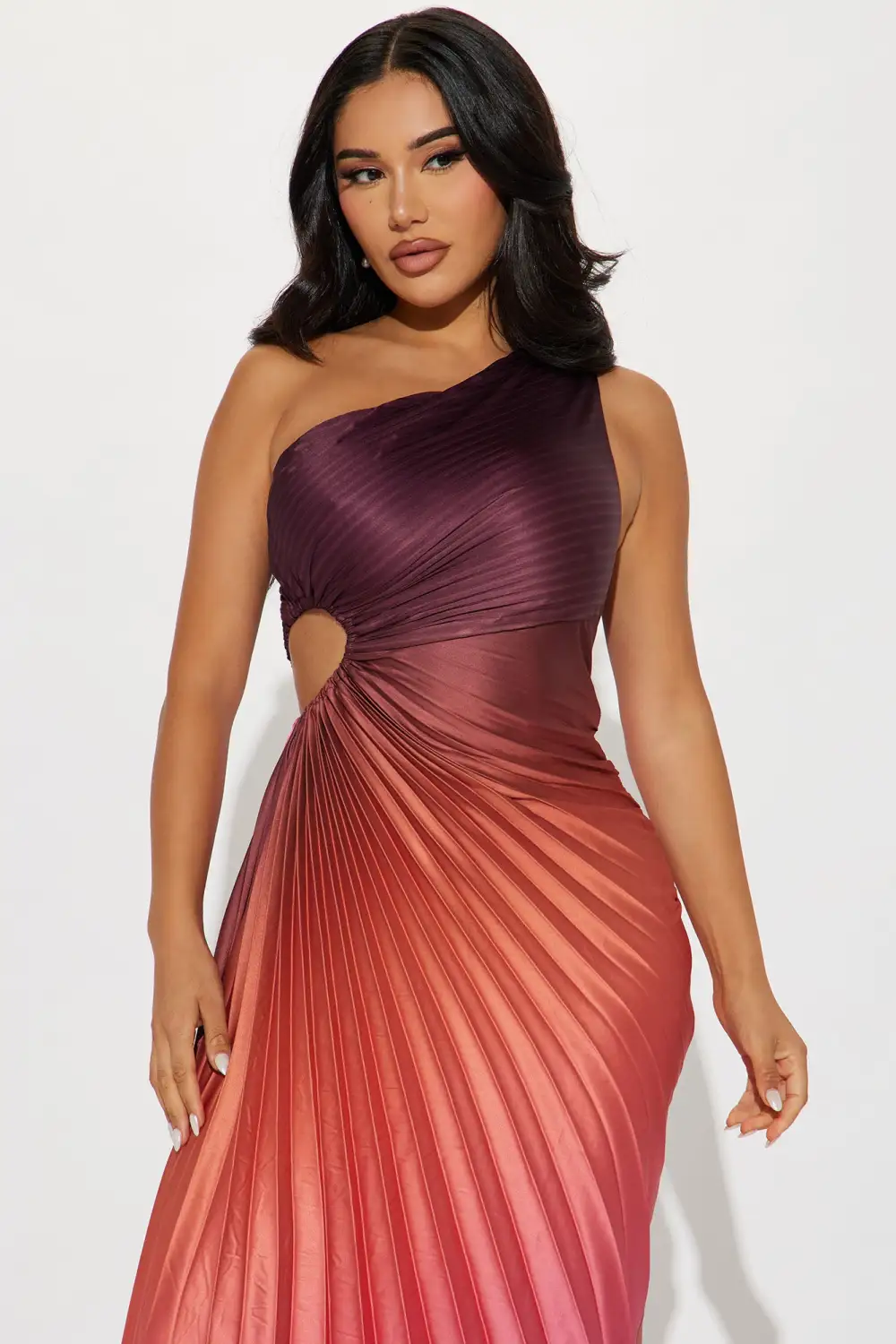 Tahiti Ombre Maxi Dress - Rust/combo