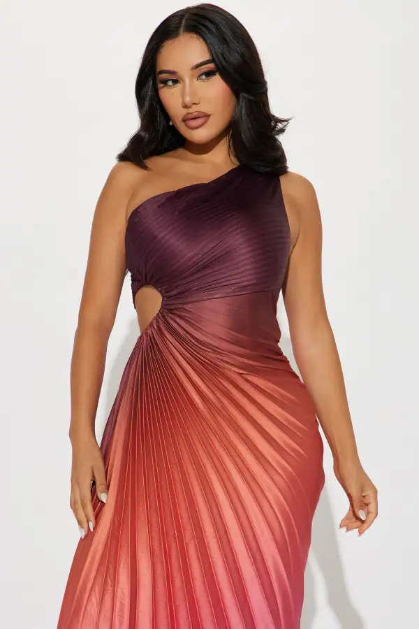 Tahiti Ombre Maxi Dress - Rust/combo
