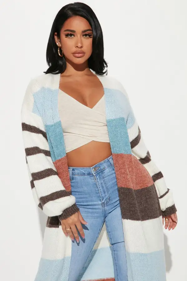 Still Need You Striped Cardigan - Multi Color