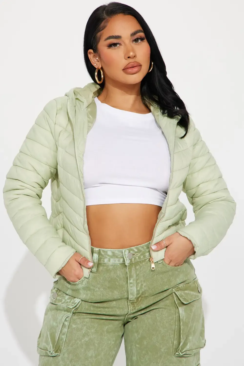 Cold Times Puffer Jacket - Chartreuse