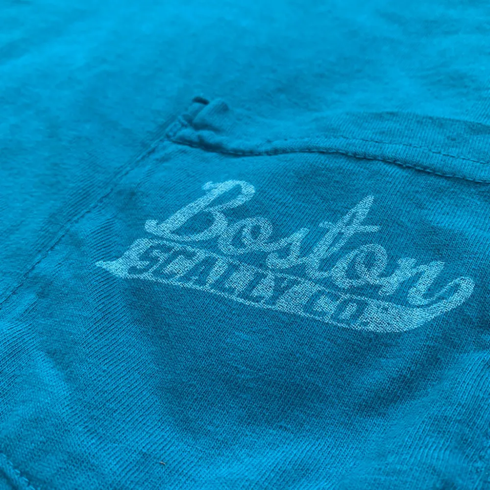 Boston Scally The Captain Long Sleeve Pocket Tee - Topaz Blue