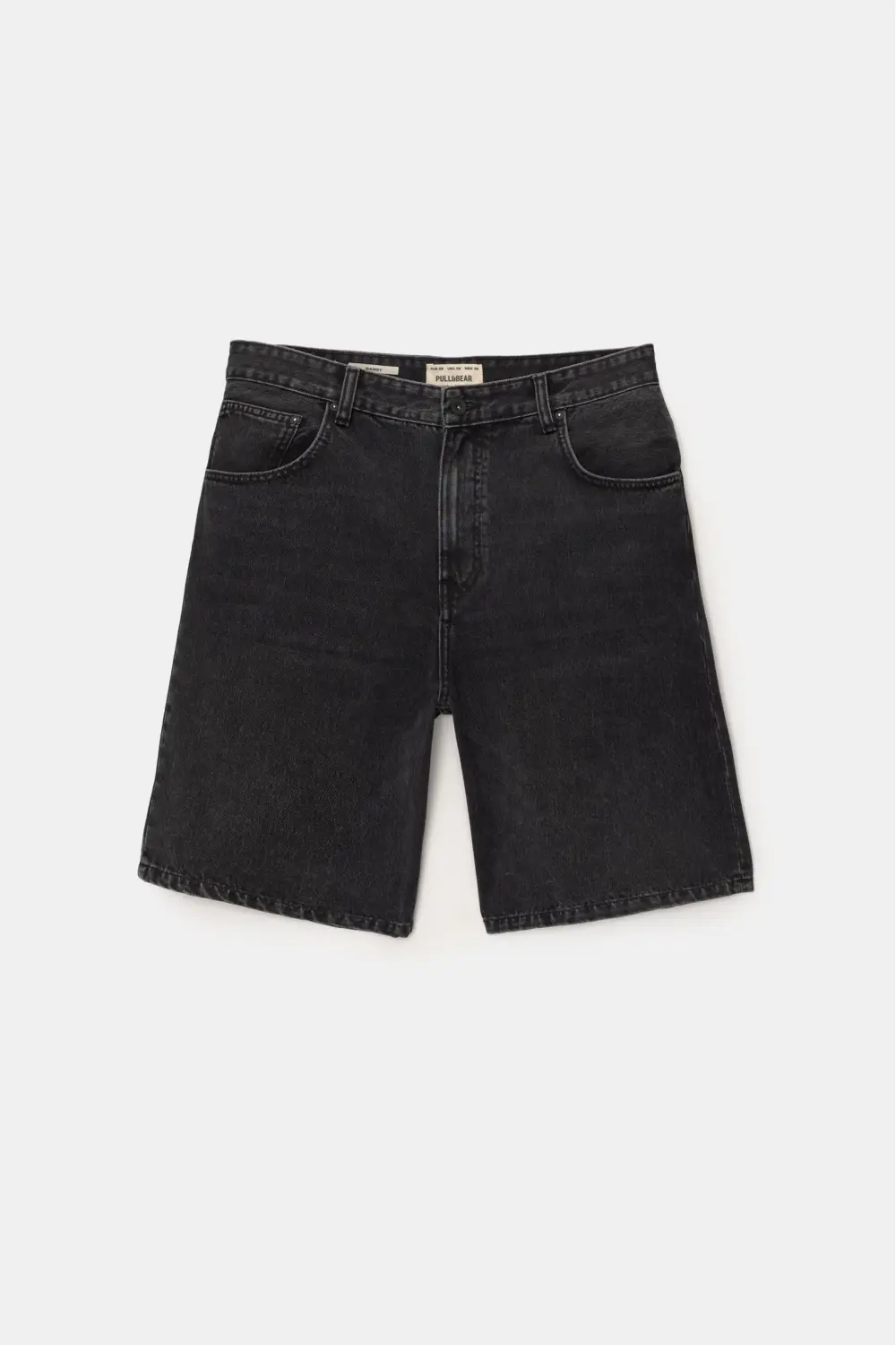 Baggy denim Bermuda shorts